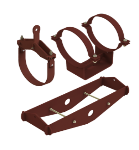 Pipe clamps, clamp bases, pipe connecting parts